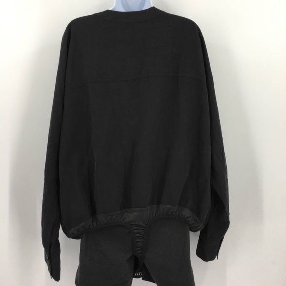 Good American Utility-style Bodysuit - Deep V-Neck Long Sleeve Black - NWOT - Picture 5 of 7